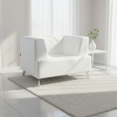 Sillón blanco Sillón de televisión Salón de un asiento Sala de estar Club Sillón reclinable