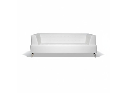 Sofá de lujo de dos plazas blanco, moderno sofá de club de dos plazas lounge, nuevo.