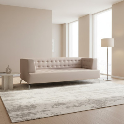 Muebles de oficina Sofá Sofá de 2 plazas Estudio Sofá tapizado en cuero artificial.