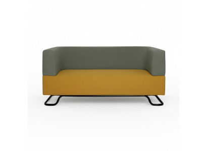 Sofá de dos plazas bicolor de alta calidad para sala de estar diseñado.