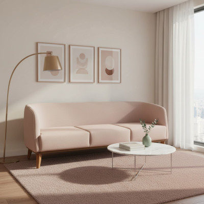 Sofá beige Elegante sofá de 2 plazas Sofá de salón moderno Sofás tapizados