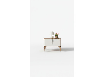 Dormitorio mesa de noche de lujo mesa auxiliar Diseño Moderno nuevo Blanco Madera