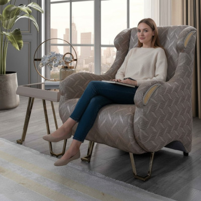 Tauper Designer Sessel Lujo Muebles tapizados de lujo para sala de estar de una plaza Moderno