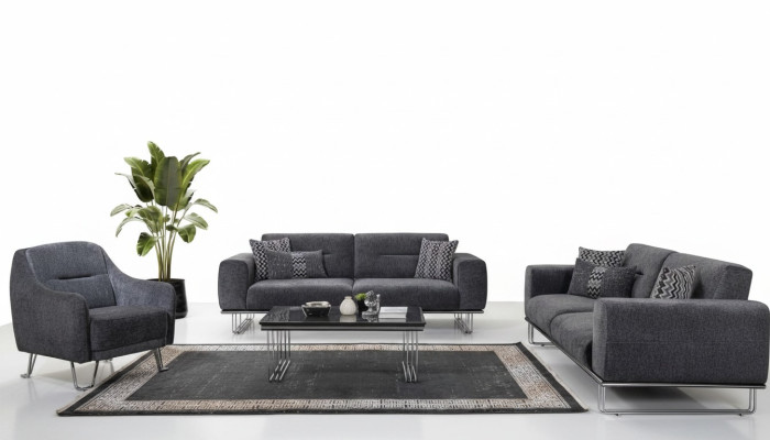 Sofá 3+3+1 plazas conjunto de sala de estar Sofás completos Set moderno mesa de centro del conjunto