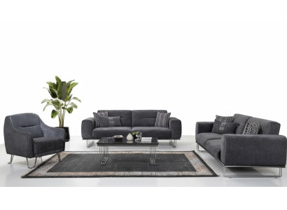 Sofá 3+3+1 plazas conjunto de sala de estar Sofás completos Set moderno mesa de centro del conjunto