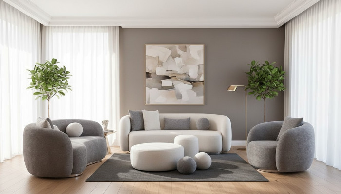 Sofá conjunto de sofás 4 3 1 asientos Sala de estar Conjunto completo de sofás moderno Juego de taburete
