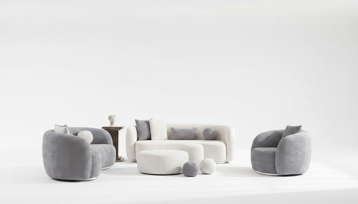 Sofá conjunto de sofás 4 3 1 asientos Sala de estar Conjunto completo de sofás moderno Juego de taburete
