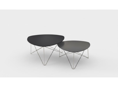 Mesa de centro negra Mesa de sala de estar Mesa de centro de lujo 2 mesas auxiliares Mesa nueva