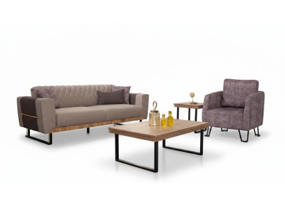 Elegante conjunto de sofás para la sala de estar de 3 plazas, juego de sofás tapizados de 2 piezas.