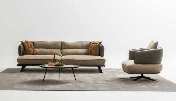 Juego de sofá de lujo, sofá de 3 plazas, sillón, tela moderna, multicolor, moderno, nuevo.