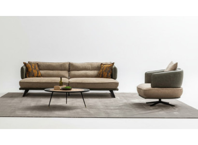 Juego de sofá de lujo, sofá de 3 plazas, sillón, tela moderna, multicolor, moderno, nuevo.
