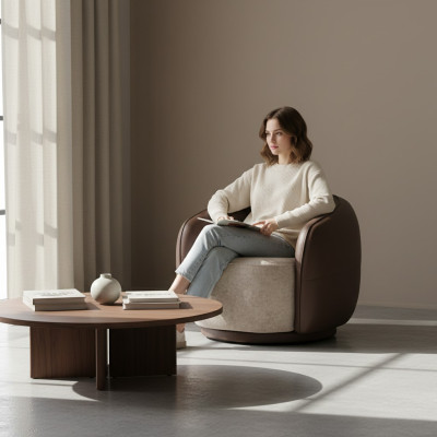 Lujo Asiento Sillón Relajante Diseño Sofá Asiento Tela Salón Club Tapizado Nuevo