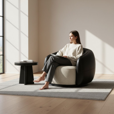 Diseño de sillón moderno Sofá Asientos de lujo de descanso Lounge Nuevo de tela acolchada
