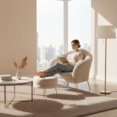 Chesterfield Diseño Sofá Beige Sillón Acolchado Sofá Sofás 1 Plaza Nuevo