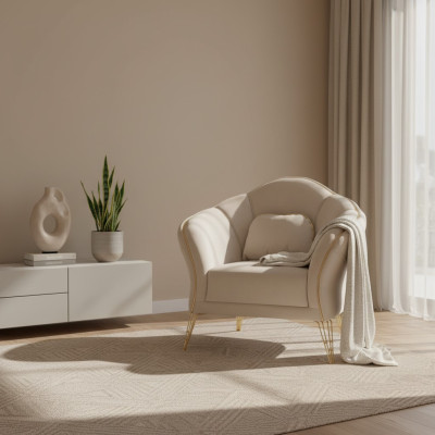 Chesterfield Diseño Sofá Beige Sillón Acolchado Sofá Sofás 1 Plaza Nuevo