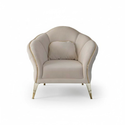 Chesterfield Diseño Sofá Beige Sillón Acolchado Sofá Sofás 1 Plaza Nuevo