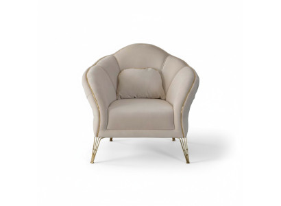 Diseño de sofá Chesterfield moderno en color beige 2x sillones nuevo de sofá acolchado.
