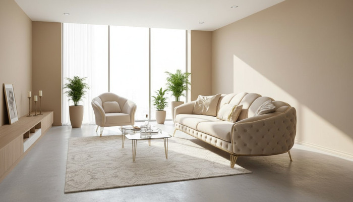 Sala de estar completa de 3 piezas moderna sofá de tres plazas sofá de lujo 2 sillones.