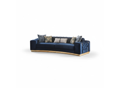 Sofás Chesterfield de lujo 2x Muebles elegantes de diseñador con tapicería de alta calidad de 4 plazas