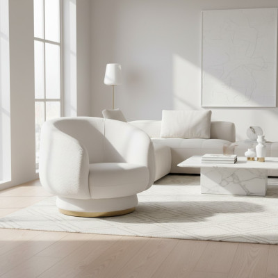Diseño de sillón de lujo Sillón Sofá de 1 plaza Salón de televisión Chaise Sofa Textil