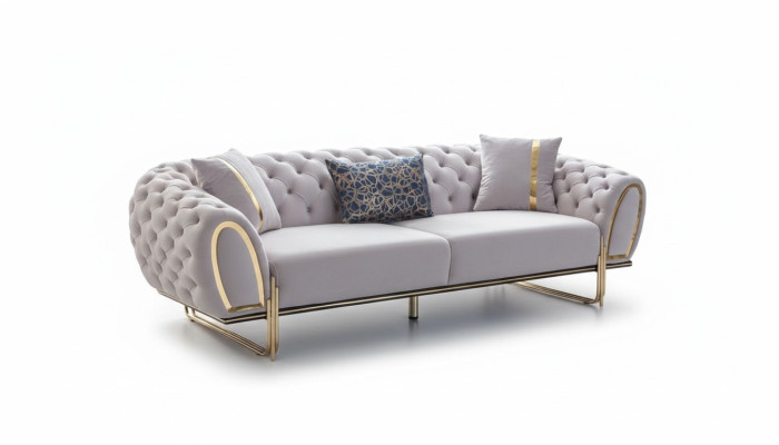 Lujo 2x Sofás Chesterfield diseñados Sofás acolchados Muebles modernos