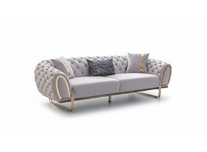 Lujo 2x Sofás Chesterfield diseñados Sofás acolchados Muebles modernos