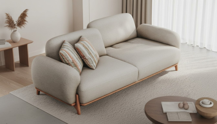 Chesterfield blanco de 3 plazas. Muebles de lujo para sala de estar. Sofás tapizados.