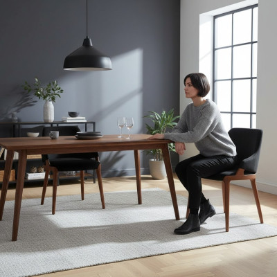 Comedor 2 sillas Modernas Muebles de madera Sillas Diseño de lujo Mobiliario Nuevo