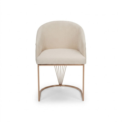 Silla tapizada Silla de comedor Silla de madera Silla de cocina Blanca Moderna Dorada