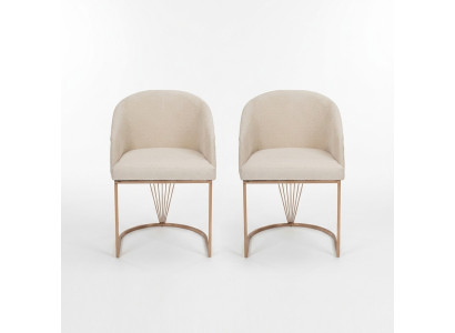 Silla tapizada 2 sillas de comedor silla de madera silla de cocina blanco moderno oro