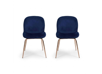 Grupo de sillas de 2 sillas de tela con asiento acolchado de acero inoxidable para el comedor.