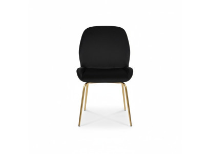 Silla tapizada negra diseño, silla de comedor diseñador sillas de comedor modernas.