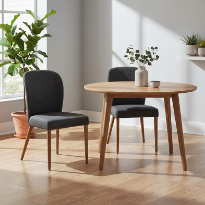 Sillas de diseño de lujo de madera moderna 2x, silla de respaldo nuevo.