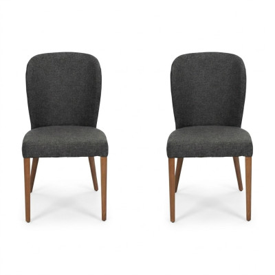 Sillas de diseño de lujo de madera moderna 2x, silla de respaldo nuevo.