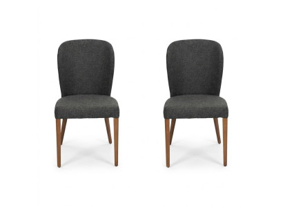 Sillas de diseño de lujo de madera moderna 2x, silla de respaldo nuevo.