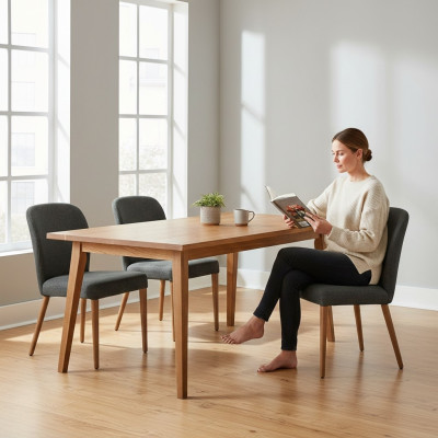 Silla Tapizada de Madera Moderna - 4 Sillas de Lujo con Diseño de Tapicería   