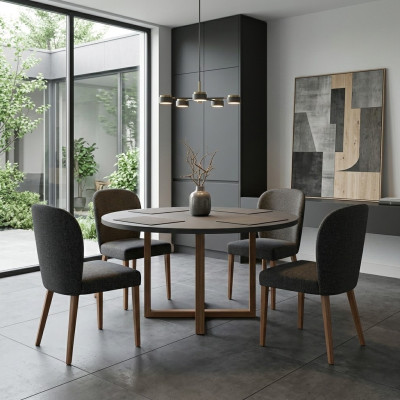 Silla Tapizada de Madera Moderna - 4 Sillas de Lujo con Diseño de Tapicería   