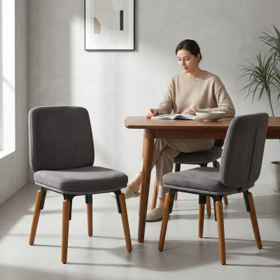 Silla de comedor de lujo 2x sillas Silla de alta calidad Silla de respaldo Muebles Silla de madera