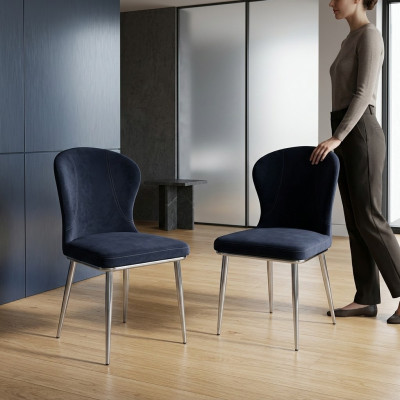 Muebles negros sillas silla de comedor diseño tapizado de lujo mobiliario nuevo.