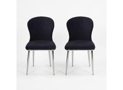 Muebles negros sillas silla de comedor diseño tapizado de lujo mobiliario nuevo.