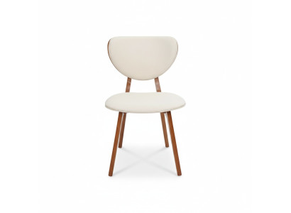 Silla de comedor blanca de diseñador Silla de madera de lujo de una plaza con apoyabrazos.