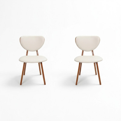Silla de comedor blanca 2 sillas silla de madera silla moderna de una sola plaza nueva