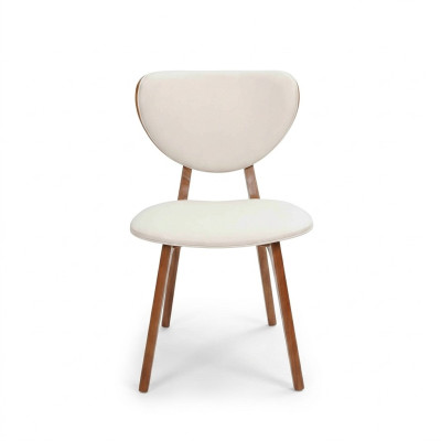 Moderno conjunto de 6 sillas blancas de madera, silla individual sin reposabrazos, nuevo.