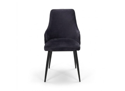 Moderna silla negra tapizada muebles diseñador de cocina con estructura de madera