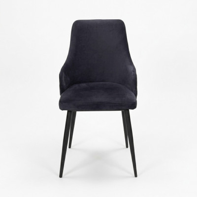 Diseñador negro 2 sillas Lujo Comedor Individual Mobiliario moderno