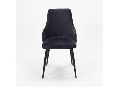 Diseñador negro 2 sillas Lujo Comedor Individual Mobiliario moderno