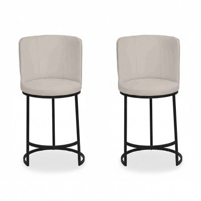 Sillas de bar diseño para comedor 2x taburetes de bar silla tapizada decoración moderna.
