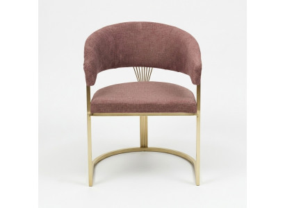 Moderna silla de comedor de diseñador lujo elementos de acero inoxidable textil nuevo.