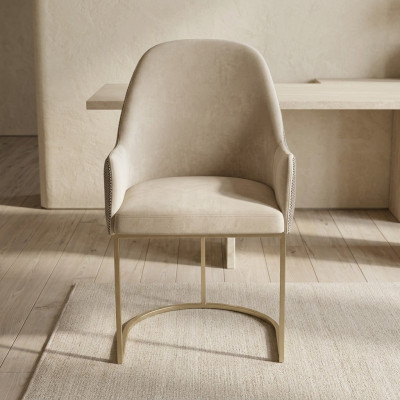 Silla tapizada blanca Silla de comedor Sillas de cocina Muebles de asiento de diseñador Nuevo