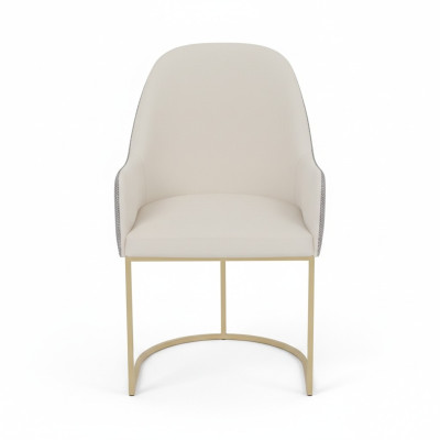 Silla tapizada blanca Silla de comedor Sillas de cocina Muebles de asiento de diseñador Nuevo